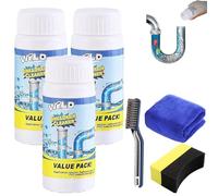Powerful Sink & Drain Cleaner, Wild Sink & Drain Cleaner, Limpiador de Fregadero y Drenaje, Pipeline Dredging Agent, Limpiador Tuberias, Desatascador Fregadero Wild (3 Botella)