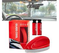 Powerful Windshield Cleaner & Oil Film Remover,Glass Cool Windshield Cleaner,Car Glass Cleaning Mouse,Glass Oil Film Remover,Window Glass Cleaner for Auto for Auto and Home (1Mouse+with 2oz)