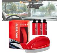 Powerful Windshield Cleaner & Oil Film Remover,Glass Cool Windshield Cleaner,Car Glass Cleaning Mouse,Glass Oil Film Remover,Window Glass Cleaner for Auto for Auto and Home (1Mouse+with 3oz)