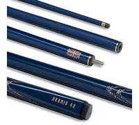 POWERGLIDE Carbon Fibre & Fibreglass 2 Piece 50/50 Joint Snooker Pool or Billiard Cue Stick | Ultra Smooth Metallic Painted High Gloss | 18 or 19 oz | Full Size 57'' | 10 mm Tip'