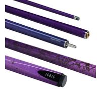 POWERGLIDE Ignis - Taco de Billar o Billar, Fibra de Carbono y Fibra de Vidrio, diseño Ultra Suave de Color Morado Brillante, 2 Piezas de Junta 50/50, tamaño Completo de 57 Pulgadas, Punta de 10 mm