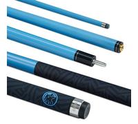 POWERGLIDE Taco de Billar Quanta | Eje y Tope Reforzados de Carbono 3K y Compuesto | Junta Uni-loc de liberación rápida de Acero Inoxidable | Acabado Mate de Eje EasyGlide | Punta de 10 mm | Tamaño