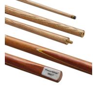 POWERGLIDE Un Palo de Billar o Billar de 2 Piezas | Target | Eje de Madera de Fresno con Tope de Palisandro y chapas de Colores | Junta de latón | Tamaño Completo 144,8 cm | Punta de 9,5 mm