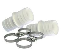 Powerhaus24 Conector de manguera, juego de 2 unidades, con abrazaderas 4 VA, 32 mm a 38 mm de diámetro