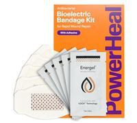PowerHeal Kit de vendaje bioeléctrico para el cuidado de heridas y curación rápida, 3 capas con hisopo bioeléctrico, almohadilla absorbente, adhesivo + hidrogel para cortes de heridas