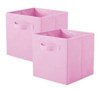 Powerking Cesta Plegable de Almacenamiento de Ropa Cubos, contenedores y cajones (rosado, 2)