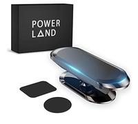 powerland - Soporte para teléfono de Coche, magnético portátil, Soporte para teléfono Inteligente, rotación de 360°, imán Fuerte para iPhone/Huawei/Galaxy/Sony Caja de Regalo, Color Negro