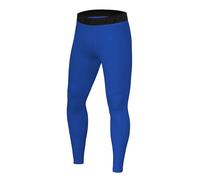 PowerLayer Hombre Mallas de Compresion Termicas para Running - Pantalon Deporte - Azul Brillante, M