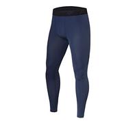 PowerLayer Hombre Mallas de Compresion Termicas para Running - Pantalon Deporte - Azul Oscuro, XXL
