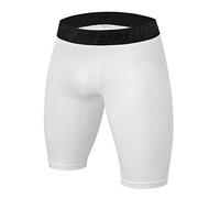 PowerLayer Hombre Pantalones Cortos Térmicos Da Compresión Baselayer - Blanco, XXL