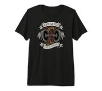 Powerlifting Eat Sleep Lift Heavy Gym Workout Camiseta Premium