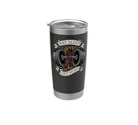 Powerlifting Eat Sleep Lift Heavy Gym Workout Vaso térmico de acero inoxidable de doble pared