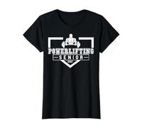Powerlifting Senior Night Powerlifting 2027 Graduación 2 Camiseta gráfica económica, Mujer, Negro, L