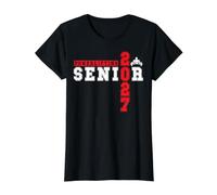 Powerlifting Senior Night Powerlifting 2027 Graduación 9 Camiseta gráfica económica, Mujer, Negro, L