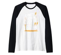 Powerline Technician Lineman Life Equipo de servicios eléctricos Camiseta Manga Raglan