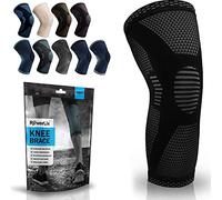 POWERLIX rodillera para mujeres y hombres, rodillera de compresión para artritis, dolor articular, lesión de ligamentos, desgarro de menisco, tendinitis, correr, sentadillas, deportes, Negro, XL