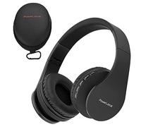 PowerLocus P1 - Auriculares Bluetooth inalambricos de Diadema Cascos Plegables, Casco Bluetooth con Sonido Estéreo con Conexión a Bluetooth Inalámbrico y Audio Cable para Movil, PC, Tablet - Negro