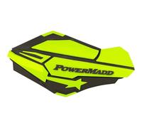 PowerMadd 34425 Carbón/HiViz - Guardamanos (2 Unidades)