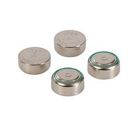 Powermaster 511250 - Pack de 4 pilas de botón alcalina LR44, color plata