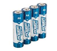 Powermaster 992118 - Pack de 4 pilas súper alcalinas, AA/LR6, color azul