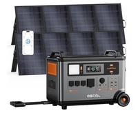 Powermax 3600SE 3600W Generador Solar Portátil con 2X400W Paneles Solares | 3600Wh LiFePO4 Batería, 2200W AC/100W USB-C, 14 Puertos, App Control, Estación de Energía para Acampar, RV, Emergencias