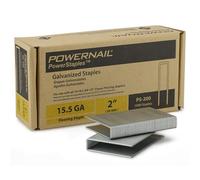 Powernail PS200 15.5 Gauge 2 Inch Length 1/2 Inch Crown Hardwood Flooring Collated Galvanized Staples (Box of 1000)