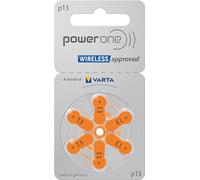 Powerone - Pilas para audífonos Tipo 10, 13, 312 y 675 (60 Unidades), Color Naranja