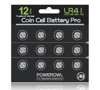 POWEROWL Pilas LR41, AG3 Pilas Alcalinas de Botón de 1,5 V 392 192 SR41SW L736 LR736 para Pequeños Dispositivos Electrónicos(12 Unidades)