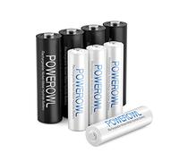 POWEROWL Pilas Recargables AA AAA NiMH de 1,2V, 4 X AA Pila Recargables 2800mAh y 4 X AAA Pilas Recargable 1000mAh(8 Piezas)
