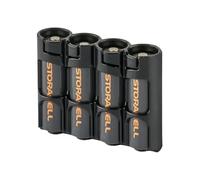PowerPax SLAAMS - Soporte para 4 pilas AA - Esmoquin negro
