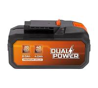 Batería Dual (40 V, 4 Ah - 8 Ah, Iones de litio)
