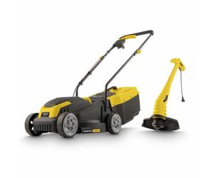 Powerplus Cortacésped Eléctrico y Recortabordes POWXG62205T - Cortacésped de 1300W con Ø320 mm y Recortabordes de 250W con Ø220 mm, Herramienta de Jardín