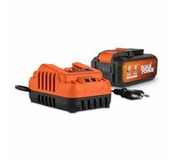 POWERPLUS - Juego de batería y cargador de doble potencia POWDP90640-2x20V, 5.0Ah, 2.5Ah batería - para herramientas de 20 V y 40V - Cargador de 2 A - para baterías de 20 V y 2 x 20 V - Para