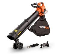 Powerplus POWDPG75270-40V Dual Power Soplador de hojas con batería 3 en 1: picar, soplar y aspirar, 210 km/h, velocidad máxima del aire, sin batería ni cargador