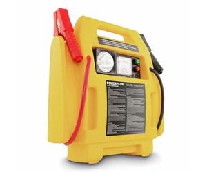 Powerplus Powerstation POWX411 4 en 1 - Kit de Asistencia de Arranque para Coche, diésel, Motocicleta, 1600 CC, 7000 mAh, compresor de 17 Bares, luz de 3,6 W