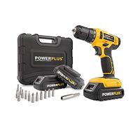 PowerPlus POWX00500 POWX00500-Taladro/atornillador 20V 3 baterías, Multicolor