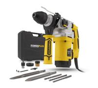 Powerplus POWX1175 Martillo Percutor/Perforador 1600W con 6 Accesorios