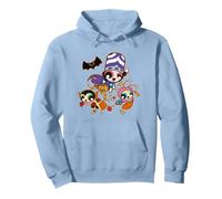 Powerpuff Girls Halloween Sudadera con Capucha, Unisex para Adultos, Azul Polvoriento, L