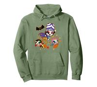 Powerpuff Girls Halloween Sudadera con Capucha, Unisex para Adultos, Verde Salvia, XXL