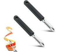 Powerruif 2PCS Pelador de Patatas Pelapatatas Pelador de Verduras, Hoja de Acero Inoxidable Mango de Polipropileno 16.8cm Mango Ergonómico y Antideslizante para Pelar Papas Zanahorias y Todo Tipo