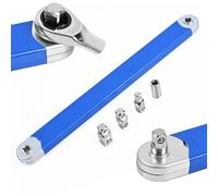 Powerruif Llave de extensión acodada Offset Extension Wrench con adaptador de accionamiento de 1/2", 1/4" y 3/8", multifunción, carraca, llave de extensión para mecánicos, garajistas, reparación de