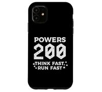 Powers 200 Think Run Fast Funny Dicho Humor Hombres Mujeres Niños Carcasa para iPhone 11