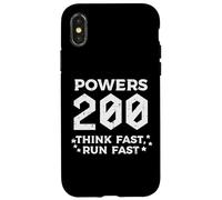 Powers 200 Think Run Fast Funny Dicho Humor Hombres Mujeres Niños Carcasa para iPhone X/XS