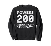 Powers 200 Think Run Fast Funny Dicho Humor Hombres Mujeres Niños Sudadera