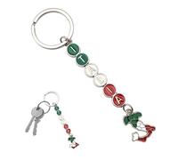 Powersell Llavero con anillo para llaves de bolsillo, bandera nacional italiana de Italia, de metal, accesorio para hombre y mujer, idea regalo (Italia)