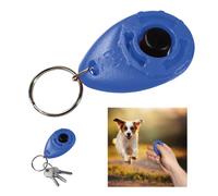 Powersell srls Clicker para perros con llavero, entrenamiento y formación, perro Training - Perro, gato, caballo - Mango fácil, entrena un comportamiento correcto (azul)