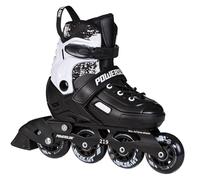 Powerslide Khaan Junior SQD Black - Patines en línea para niños y niñas, color negro y blanco (35-38)