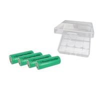 PowerSmart 4 baterías de capacidad real 2250 mAh Accus 18500, con caja de batería