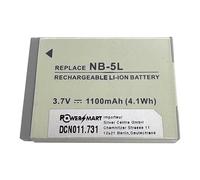 PowerSmart Batería de repuesto NB-5L de 1100 mAh para Canon IXY Digital 1000, 2000 is, 3000 is, 800 is, 810 is, 820 is, 830 is, 900 is, 910 is, 920 is, 95 is, IXY 830 is