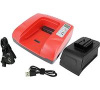 PowerSmart® Cargador rápido para taladro inalámbrico Würth H 28-MA, H 28-MA, BS 28-A Combi, BS 28-A Combi atornillador inalámbrico 700957730, 700957731 (rojo)